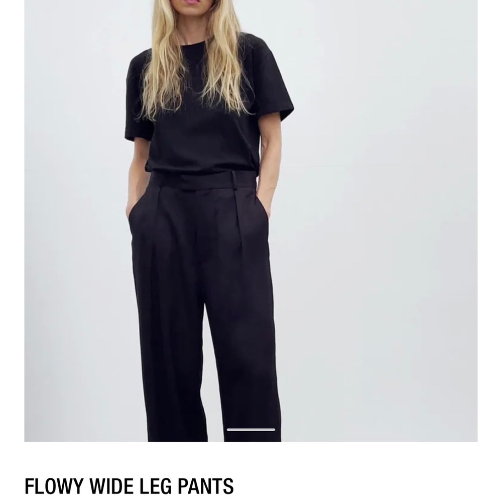 Zara Wide Leg Black Pants (NWT)